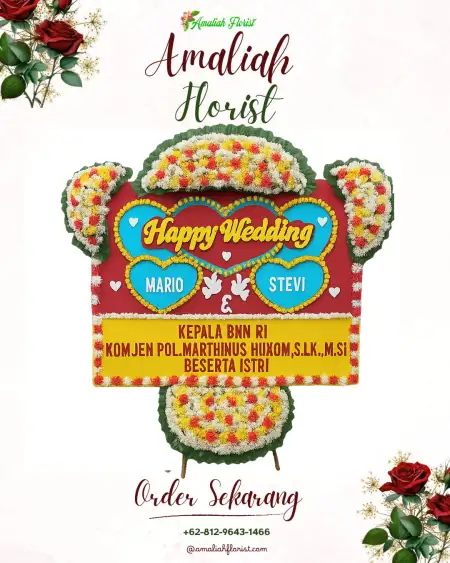 Papan Bunga Pernikahan Bojongsana